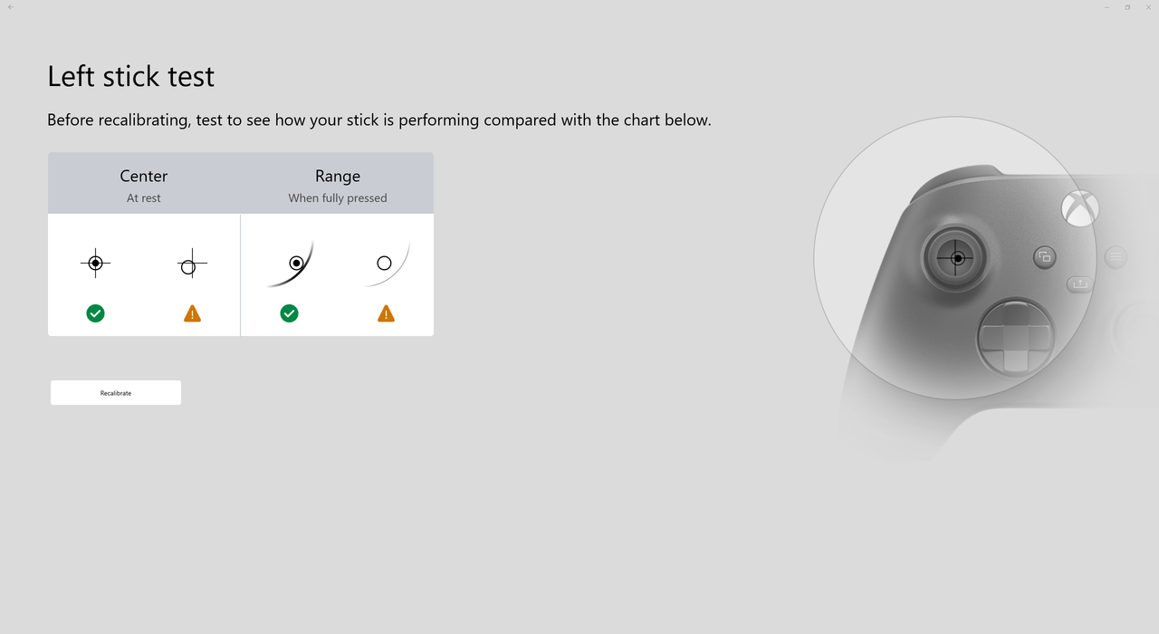 Using The Xbox Accessories Recalibration Tool