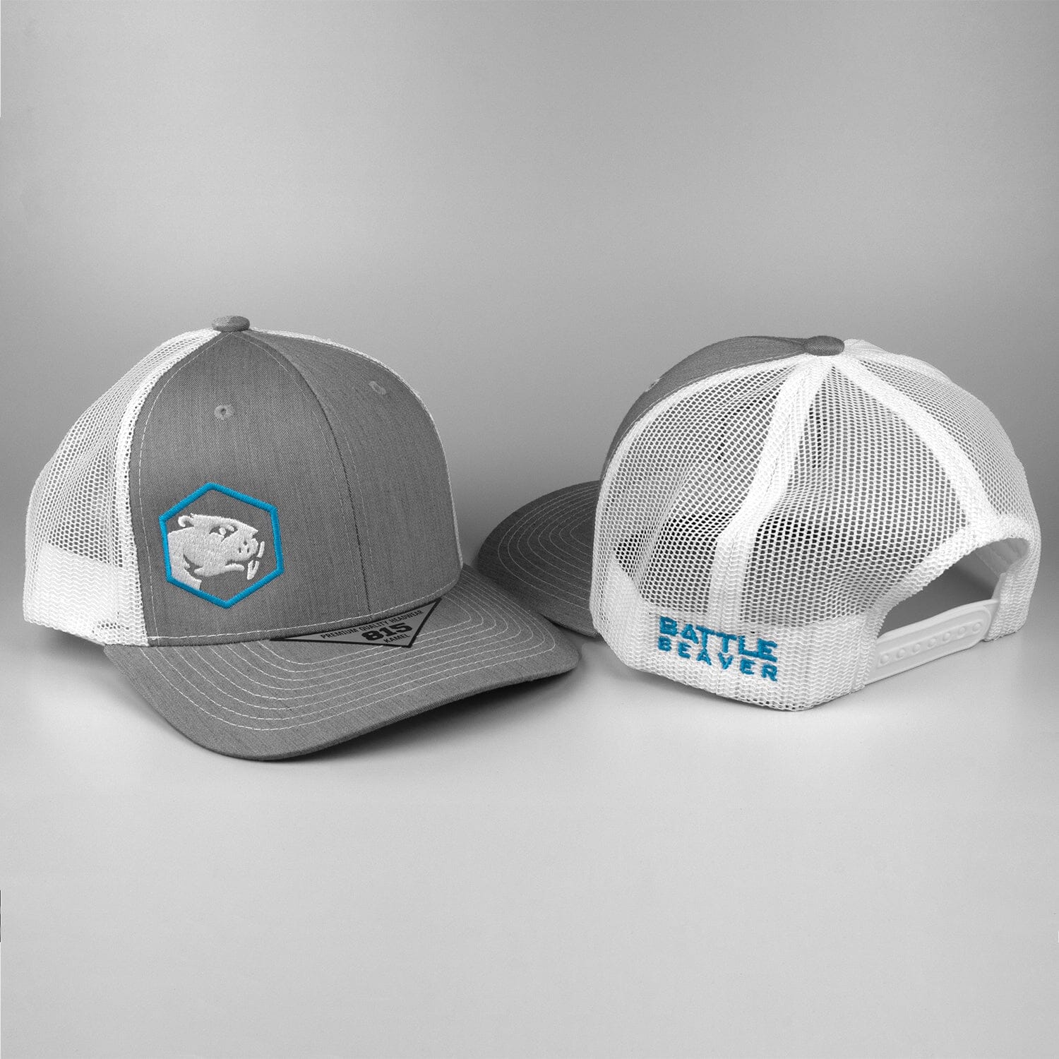 Battle Beaver Hat - Battle Beaver Customs - Light Grey Trucker