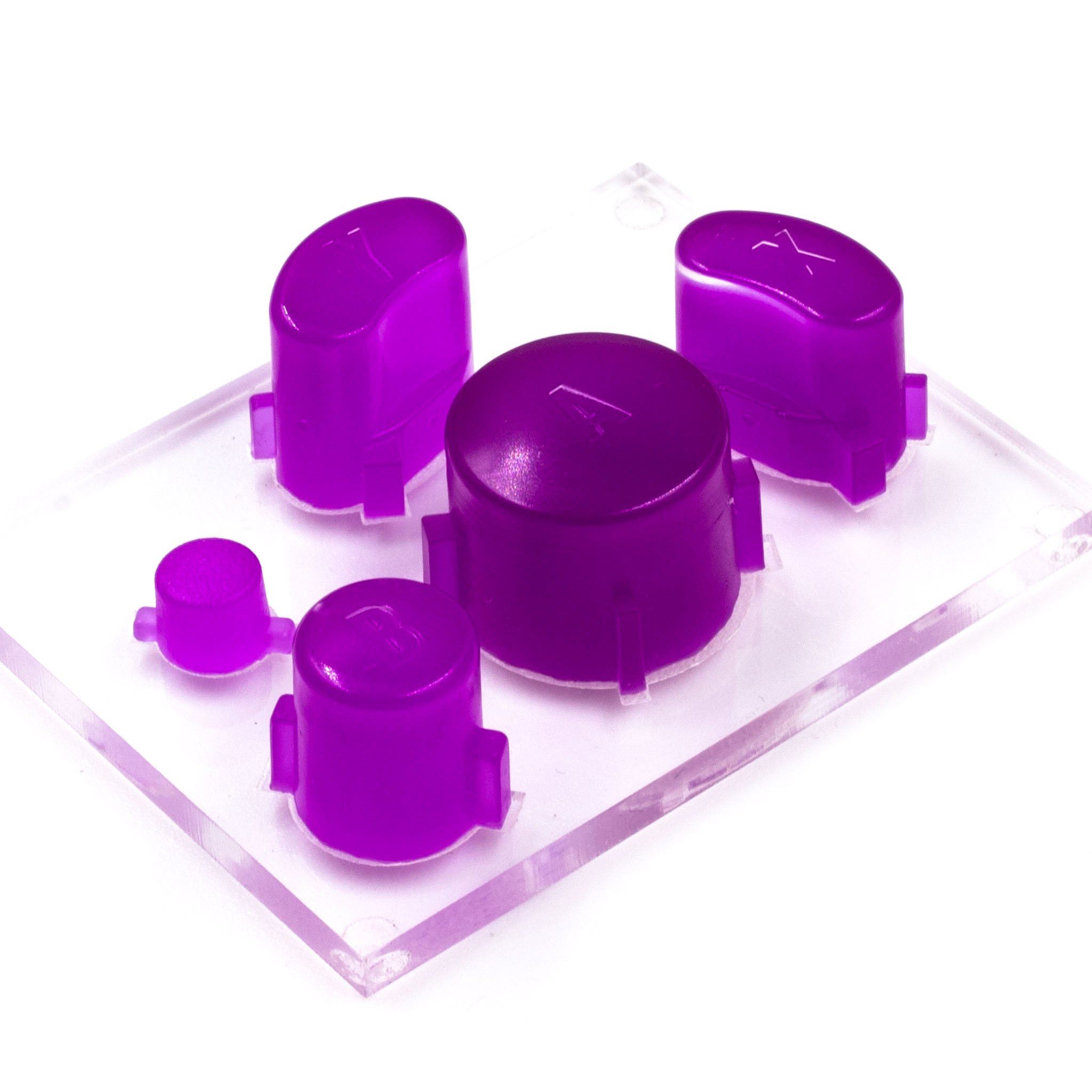 Custom GameCube Buttons - Battle Beaver Customs - GC Crystal Purple