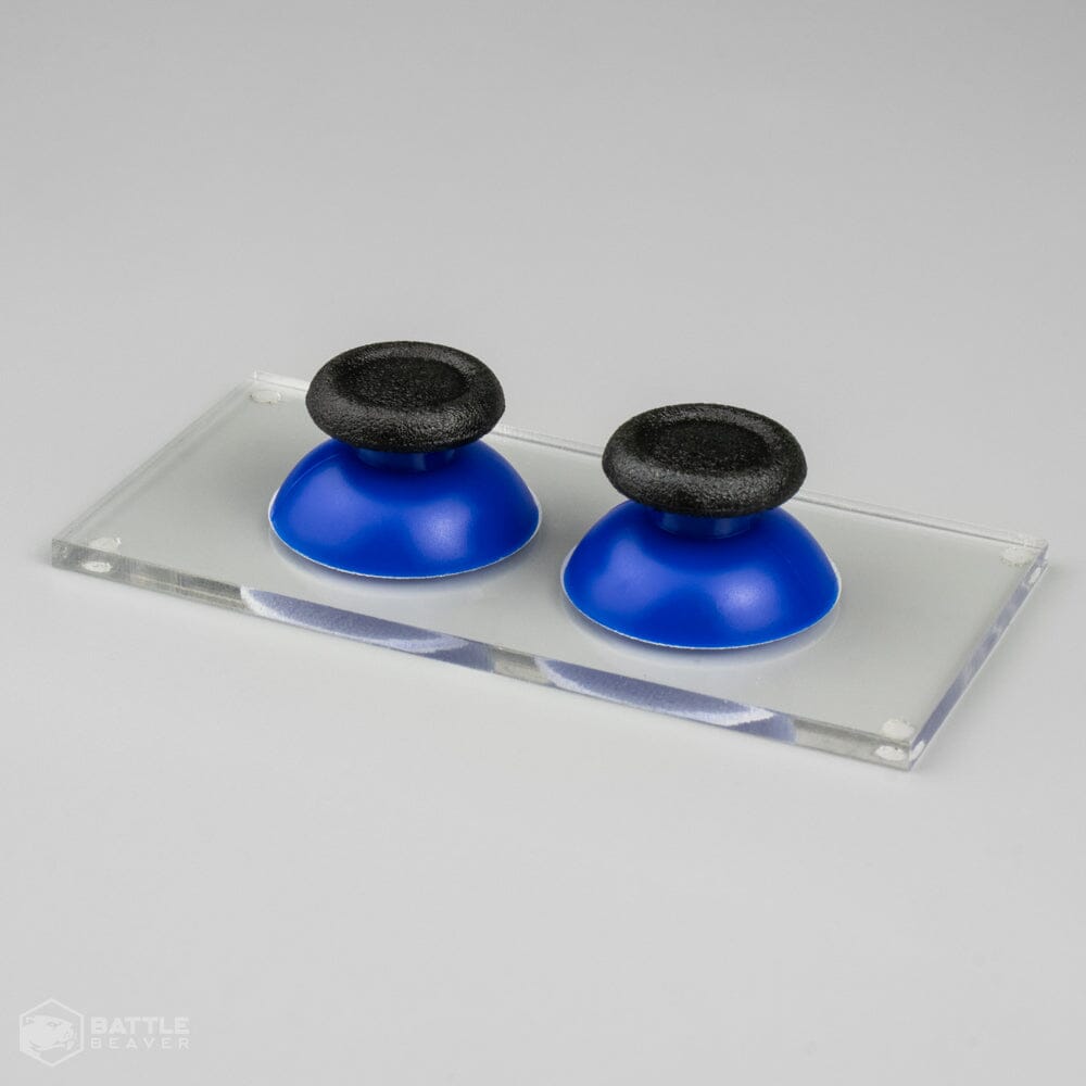 PS4 Stock Black Top Thumbsticks - Battle Beaver Customs - Blue