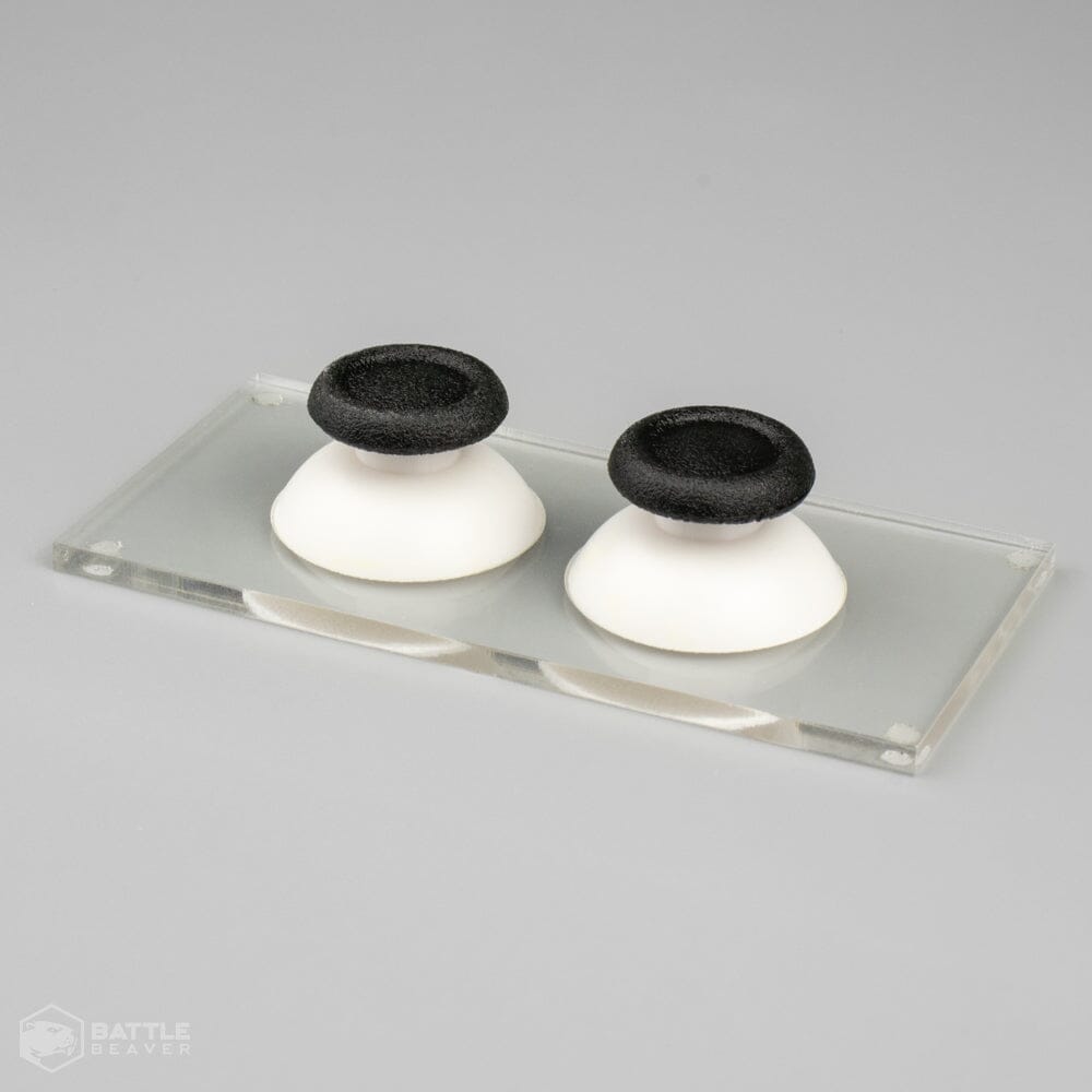 PS4 Stock Black Top Thumbsticks - Battle Beaver Customs - White