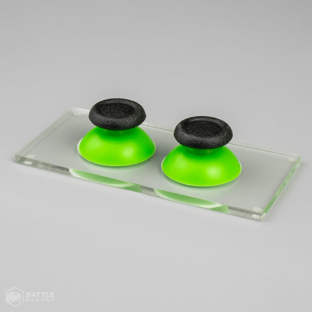 PS4 Stock Black Top Thumbsticks - Battle Beaver Customs - Green