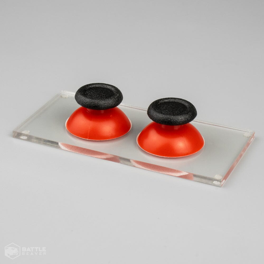 PS4 Stock Black Top Thumbsticks - Battle Beaver Customs - Red