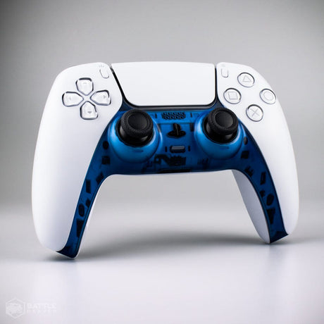 PS5 DualSense Trim Piece - Battle Beaver Customs - Clear Blue