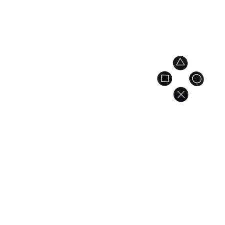 PS5 Lettered Face Buttons - Battle Beaver Customs - Lettered Black/White